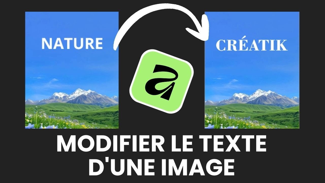 Comment modifier le texte d'une image sur Affinity