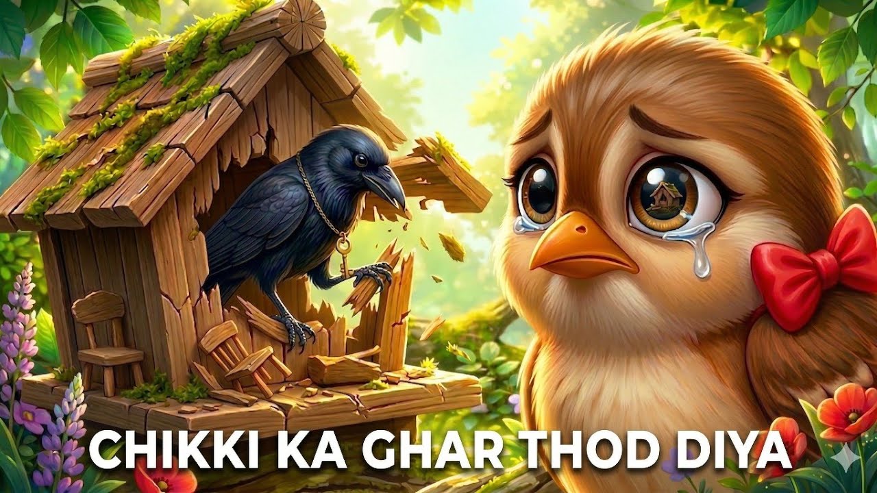 Choti Si Chidiya… Sabse Bada Dil 🐦 #ShortStory#AnimationStory#MoralStory #KindnessMatters#kidsstory