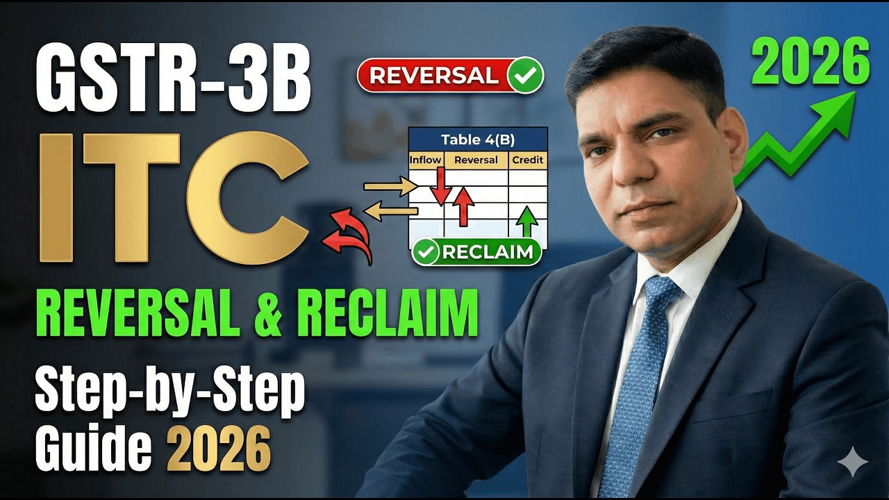 GSTR-3B ITC Reversal & Reclaim Process 2026: Table 4(B) Rules Explained