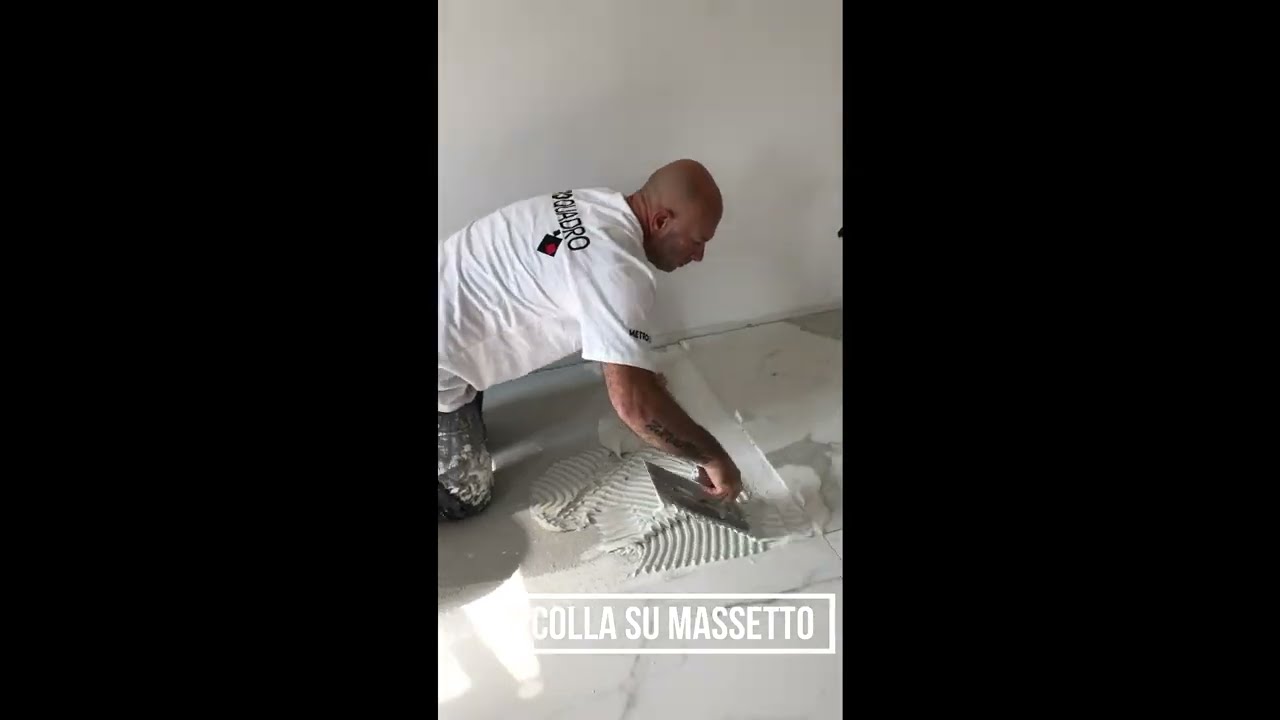 Posa di maxi piastrelle