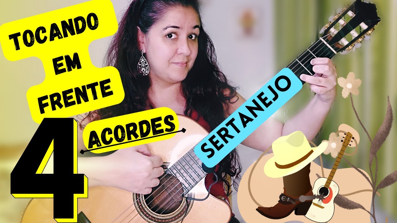 COMO TOCAR SERTANEJO NO VIOLÃO UTILIZANDO 4 ACORDES | TOCANDO EM FRENTE - Almir Sater