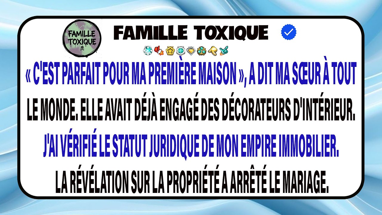 Pendant Les Préparatifs Du Mariage, Ma Sœur A Pris Ma Maison De Ville Et Mon Acte Est Devenu Viral.