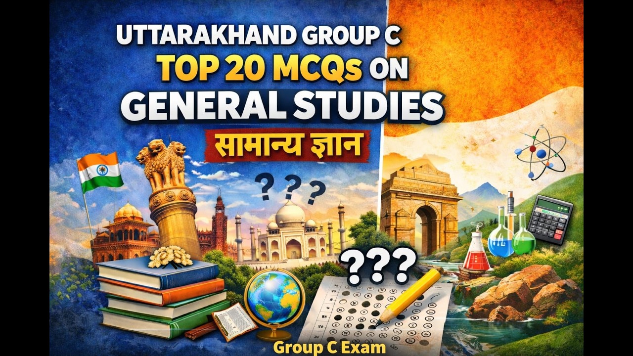Top 20 General Studies MCQs for Uttarakhand Group C Exam 2026 | GS Practice Set I