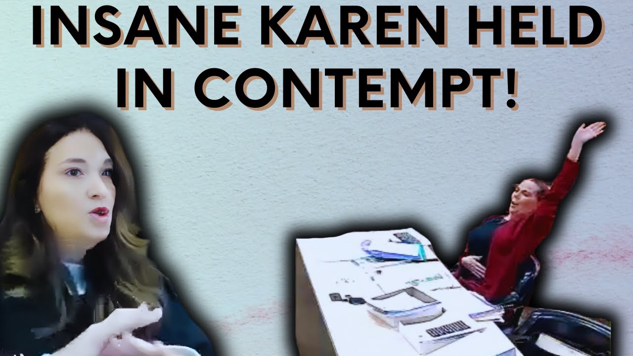 INSANE KAREN IN CONTEMPT AFTER GIVING THE LAWYER THE BIRD AND ACCUSING THE JUDGE OF BEING A SWINGER!