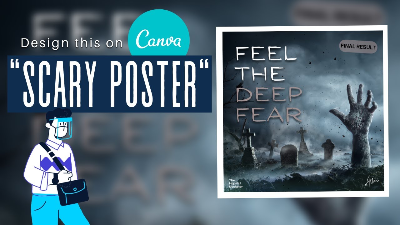 How to create a SCARY Poster | Design this on Canva