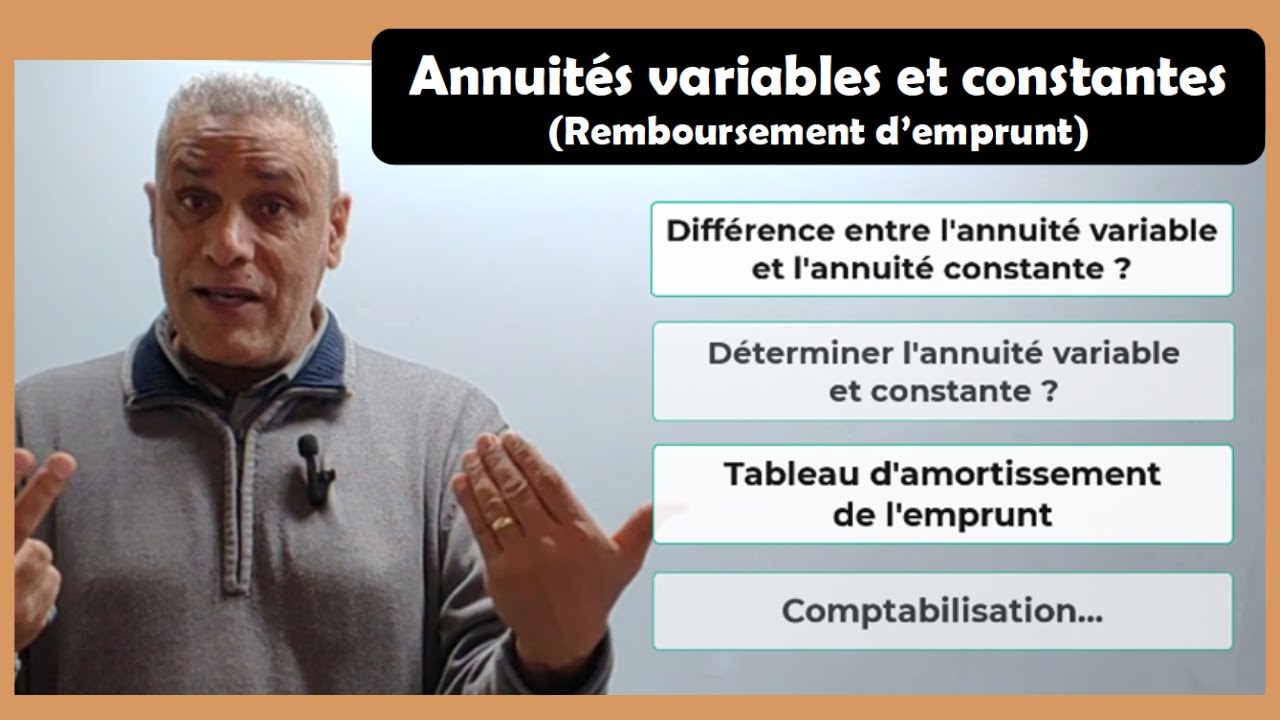 ANNUITÉ VARIABLE & ANNUITÉ CONSTANTE (Remboursement d'emprunt) : Calculs et comptabilisation