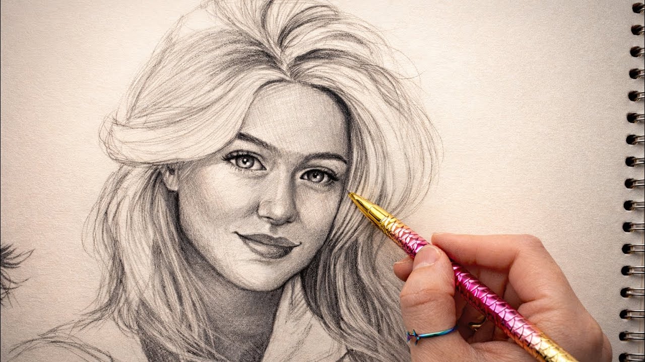 How to Draw a Beautiful Blonde Girl – Realistic Portrait Step by Step