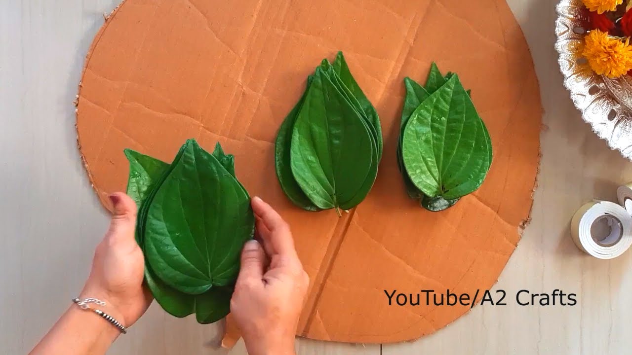 5 Simple and Easy Betel Leaf Decoration Ideas | Ganapati Decoration Ideas  || Low Budget