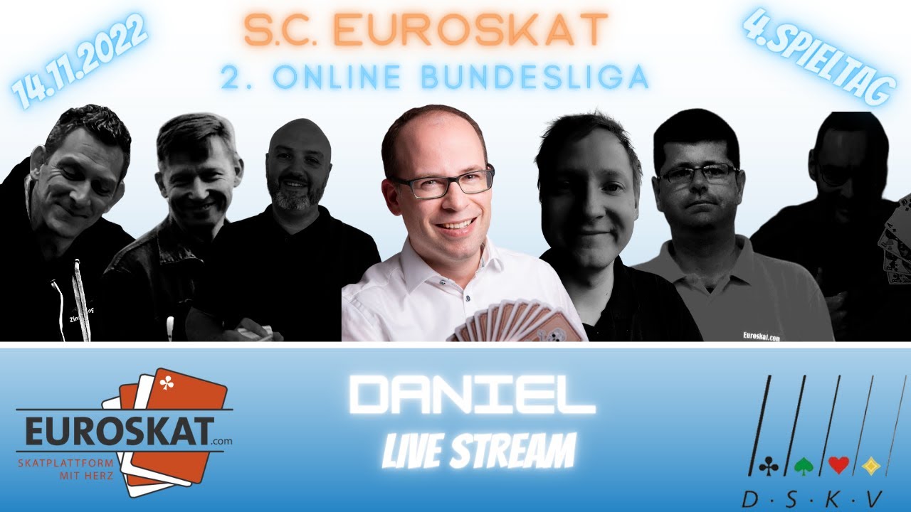 Skat Online Liga  mit Daniel Sch&auml;fer. Saison zwei 2022, vierter und letzter Spieltag.