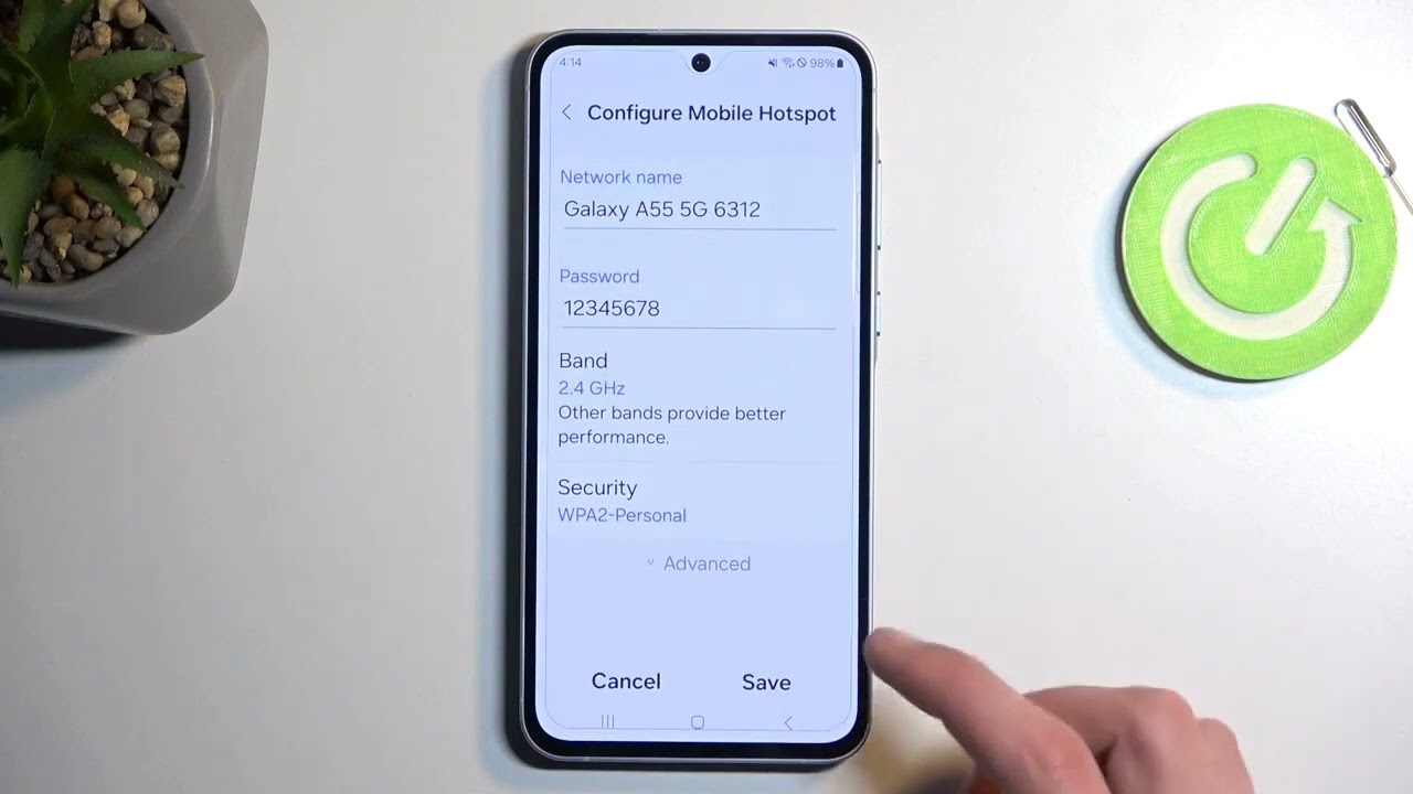 So teilen Sie Ihre Internetverbindung auf dem Samsung Galaxy A55