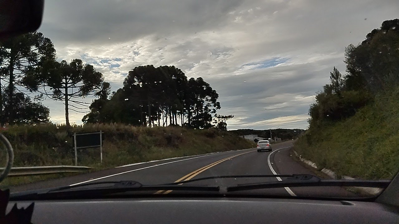 Viajando visitar meu irmão que tava no hospital no PR
