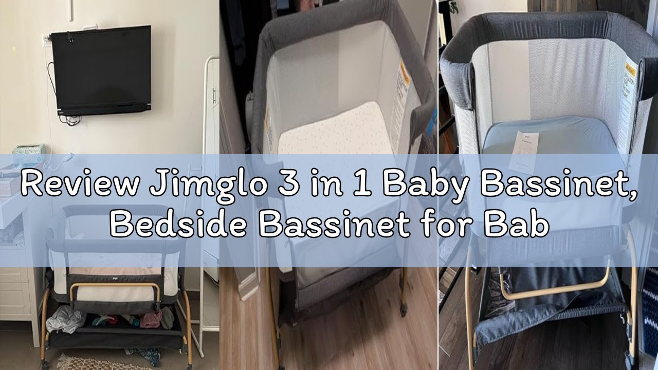 Review Jimglo 3 in 1 Baby Bassinet, Bedside Bassinet for Baby, Rocking Bassinet with Comfy Mattress