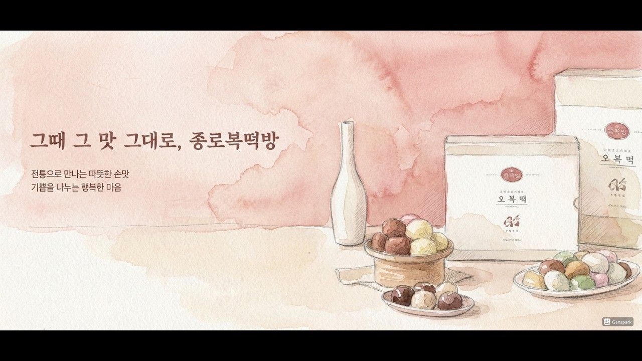 [MV]종로복떡방 CM송 뮤직비디오 /65년전통/국가대표찹쌀떡/