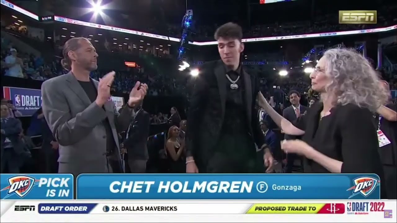 Chet Holmgren gets drafted with the 2nd pick - 2022 NBA draft