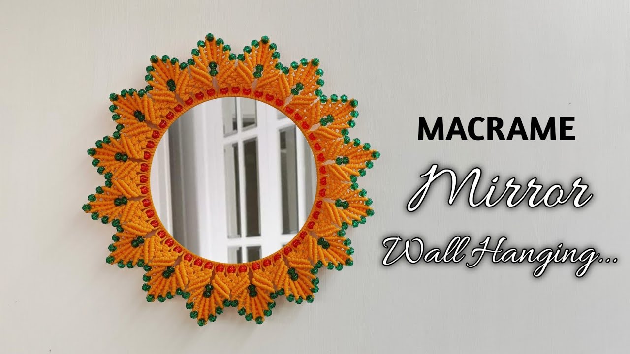 Macrame mirror Sunflower 🌻 design | Macrame Mirror Design Wall Hanging | Macrame mirror tutorial