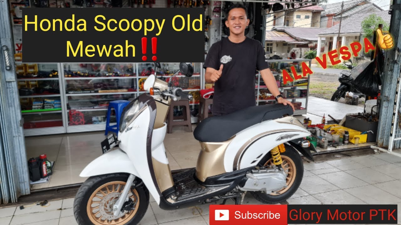 Review Modifikasi Honda Scoopy Old Simple Mewah Ala Vespa‼️