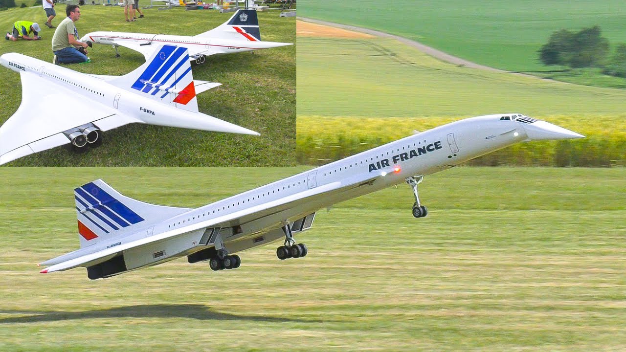 2x RC MODEL JET CONCORDE!! FLIGHT DEMO / Airliner Meeting Oppingen 2017