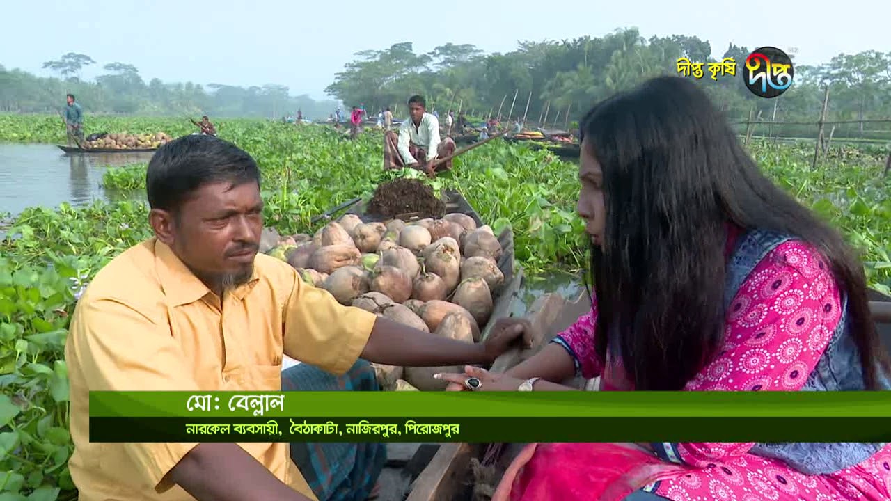 Deepto Krishi/দীপ্ত কৃষি - বৈঠাকাটা ভাসমান সবজির হাট/পিরোজপুর, পর্ব ৩৯৫