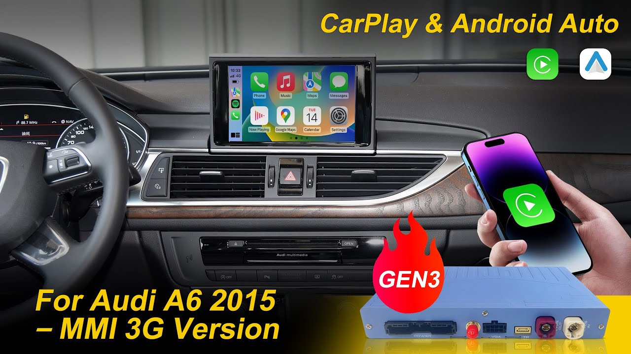 ZTUZAUTO GEN3 CarPlay | AUDI A6 2015 MMI 3G | 𝗪𝗜𝗥𝗘𝗟𝗘𝗦𝗦 𝗖𝗔𝗥𝗣𝗟𝗔𝗬 & Android Auto Installation