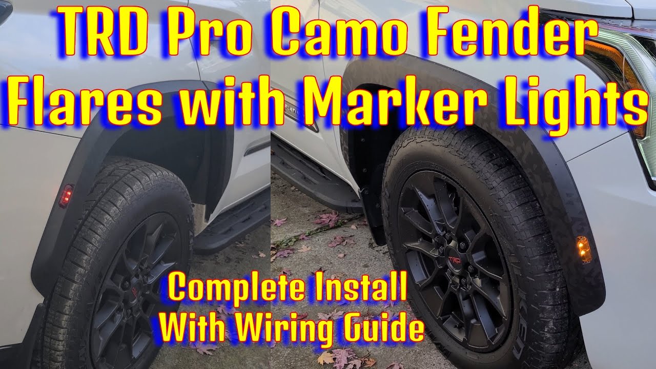 How to install TRD Pro Camo Fender Flares with Marker Lights | Wiring Guide