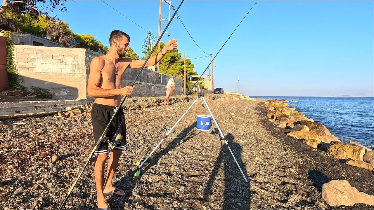 Ψάρεμα στο Αλεποχώρι (Παραλία Βαμβακες) Fishing in Alepochori (Vamvakes Beach)