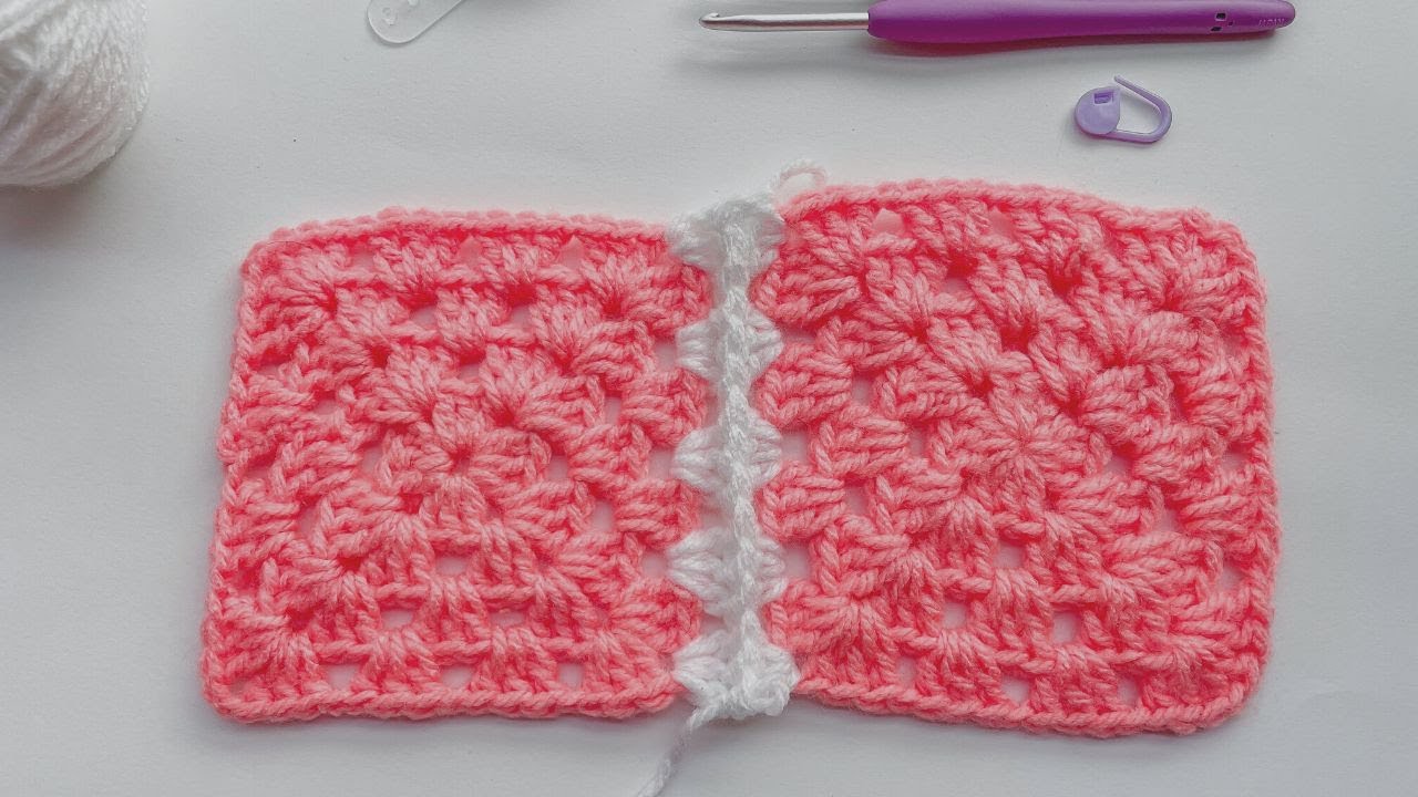 🧶Como unir grannys con punto Granny MUY FACIL-Paso a Paso