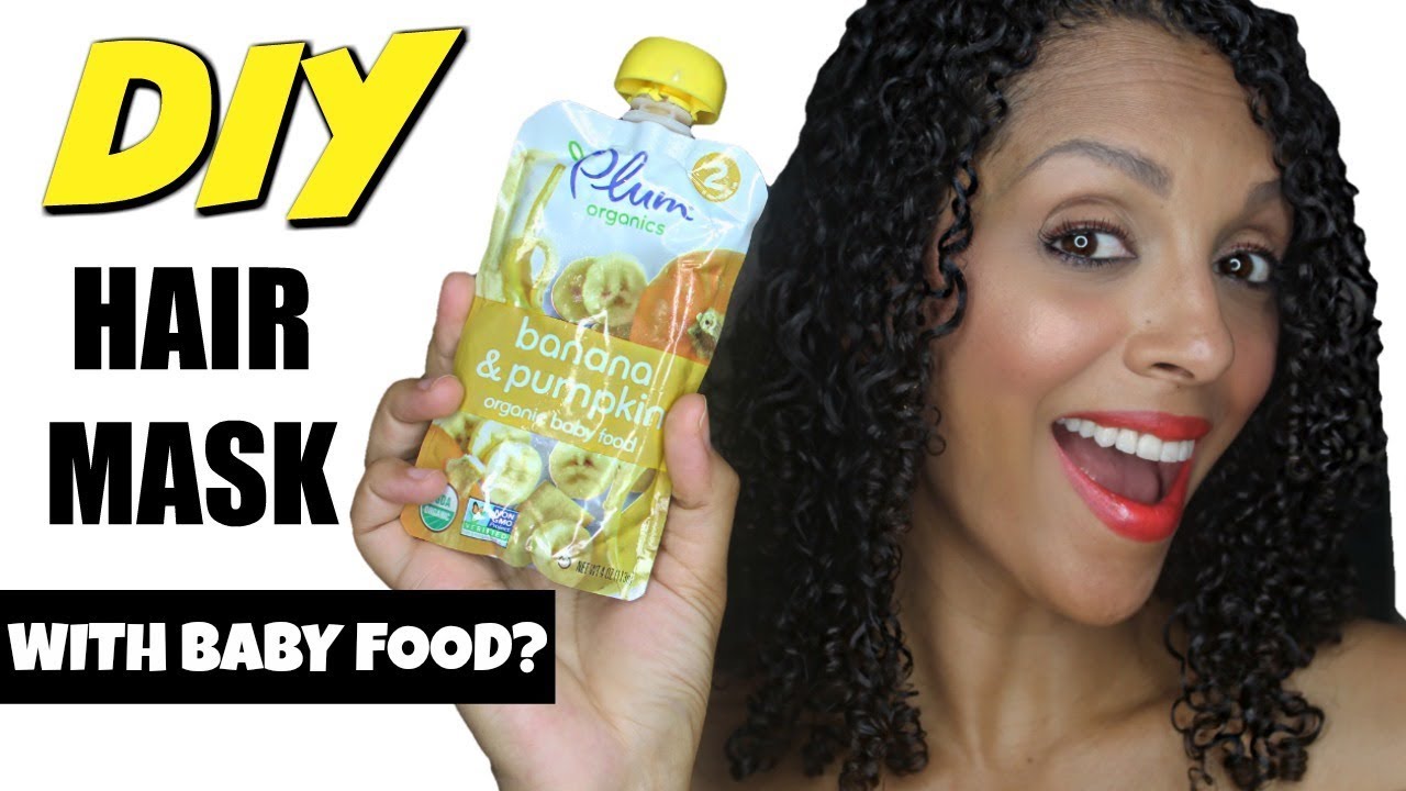 DIY BABY FOOD HAIR MASK FOR CURLY HAIR (SO EASY!!!)  | DISCOCURLSTV