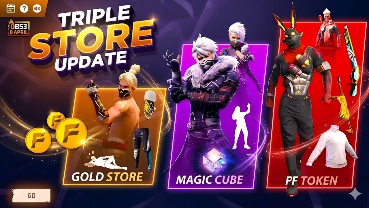 Triple Store Update,  Next Magic Cube Bundle 🤯🥳| free fire new event | ff new event | new event ff
