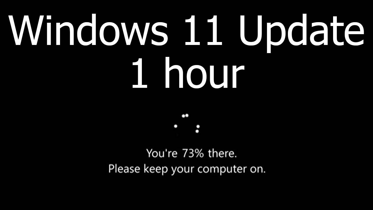 Windows 11 Update Screen 1 hour REAL COUNT in 4K UHD !