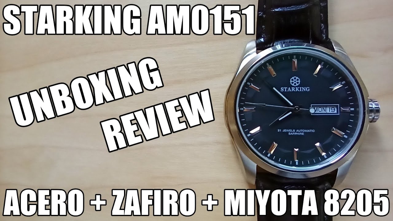 Starking AM0151❤️. Reloj automático económico con Miyota 8205 y zafiro. Unboxing y Review en Español