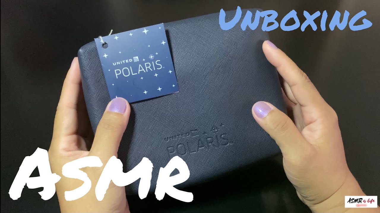 Unboxing United Airlines Polaris amenity kit for first class, business class travelers