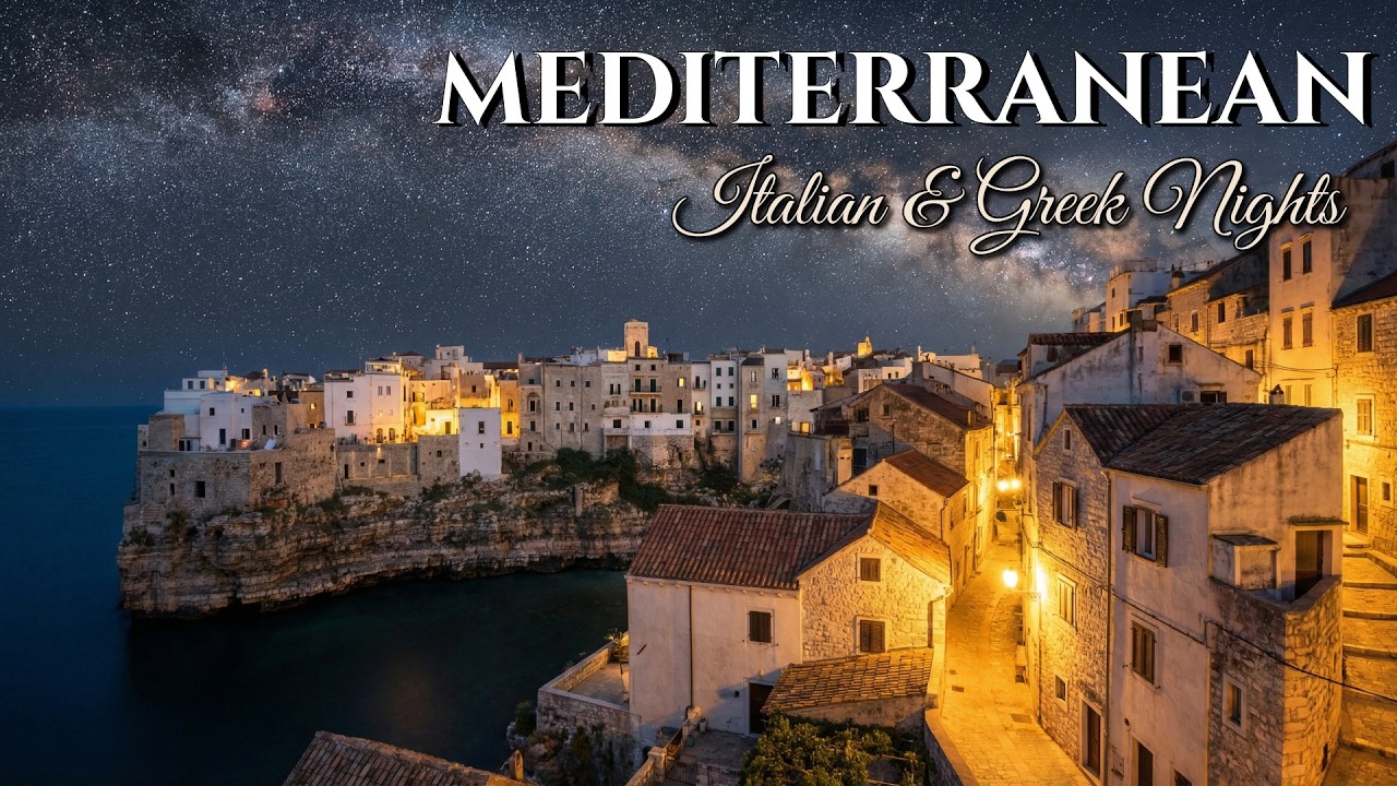 Chill Mediterranean Music 🏡🌙 2+ Hours of Relaxing Italian & Greek Lyra by the Adriatic Coast
