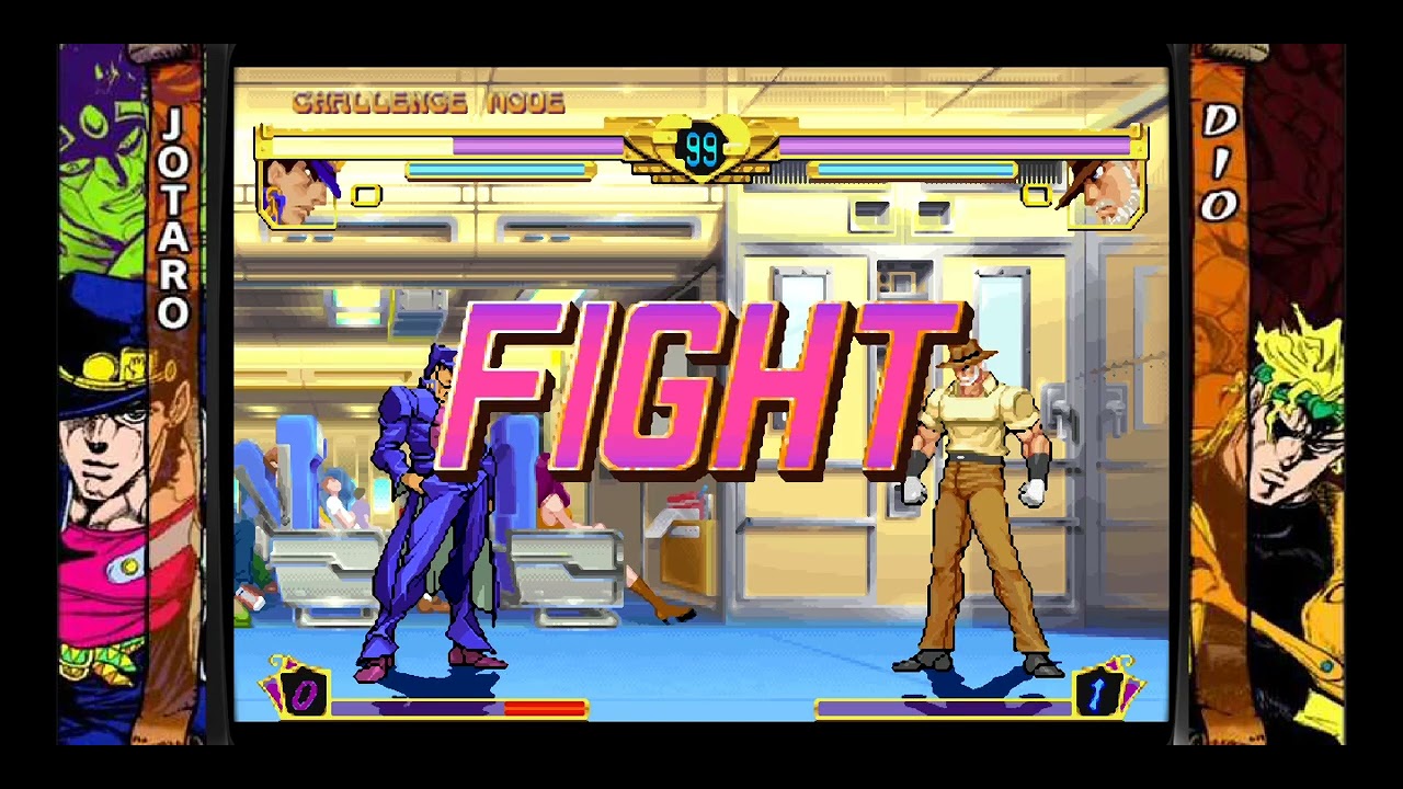 JoJo's Bizarre Adventure HD ver. for RetroArch. - Jotaro Kujo Challenge mode.