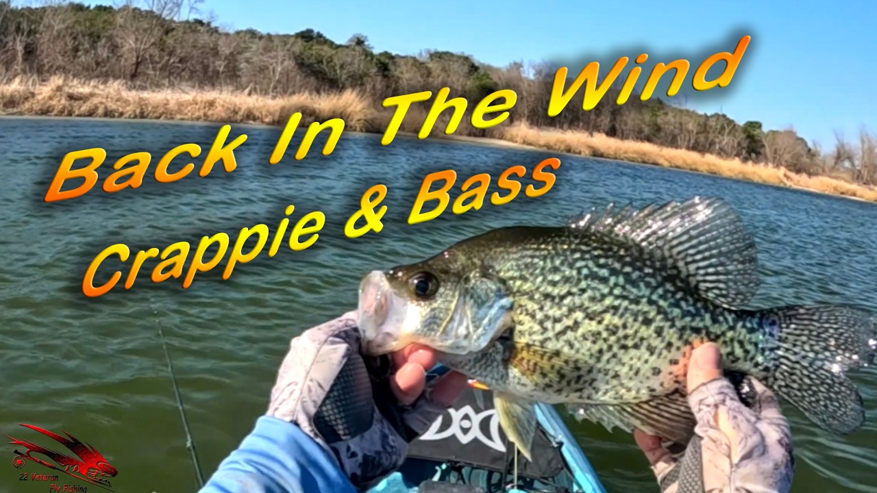 Going after Bass we get few nice Crappie as well, fly fishing on the lake