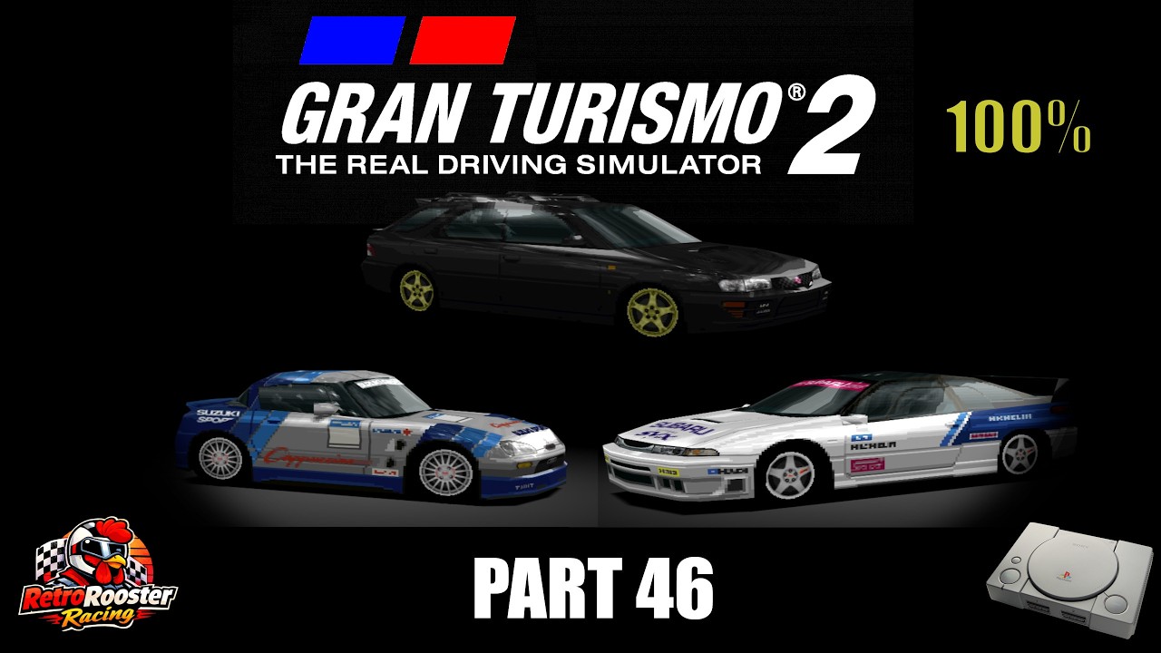 Gran Turismo 2 PS1 – Part 46 | Japanese Manufacturer Races Continue | Subaru & Suzuki Lineup