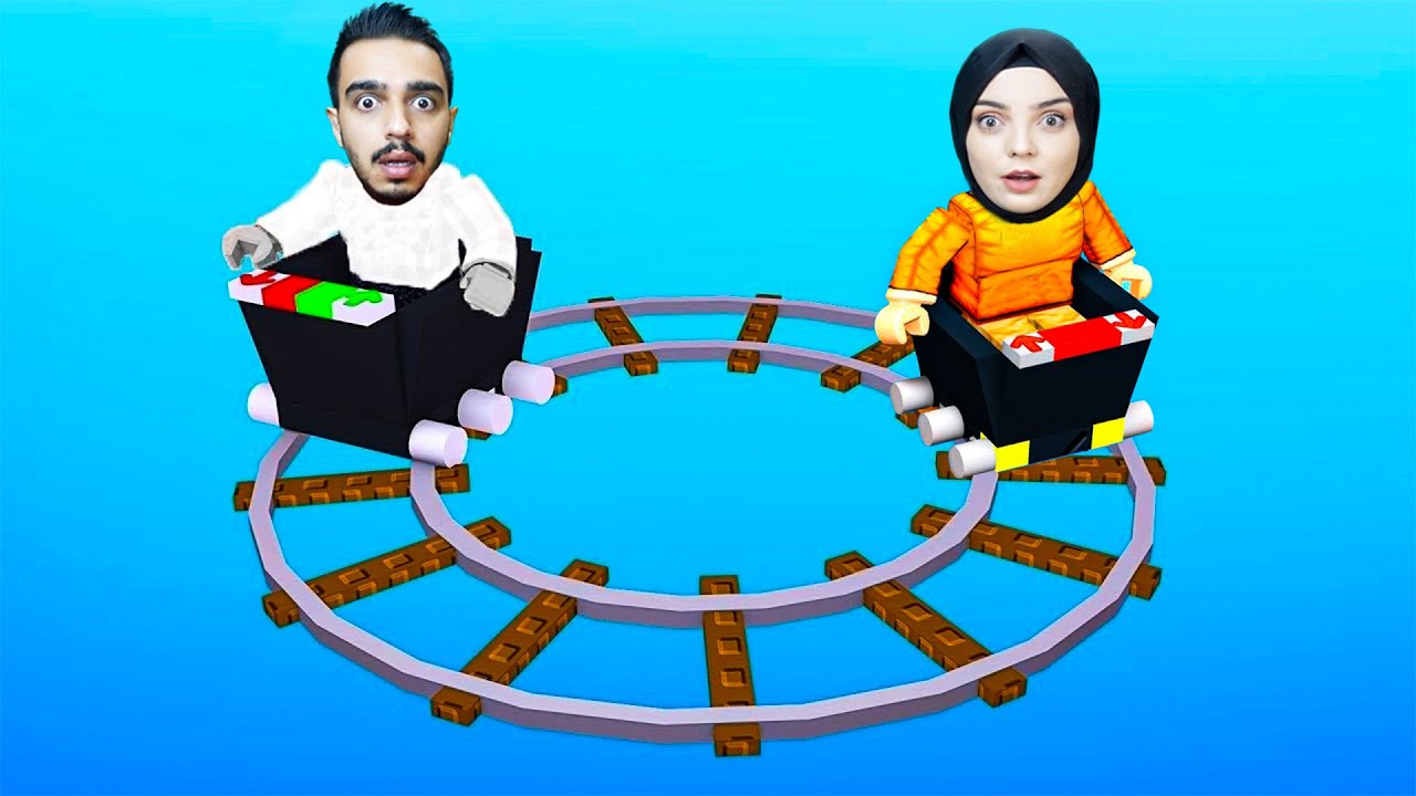BİTMEYEN TREN YOLU !! 😱 Roblox Cart Ride Around Nothing