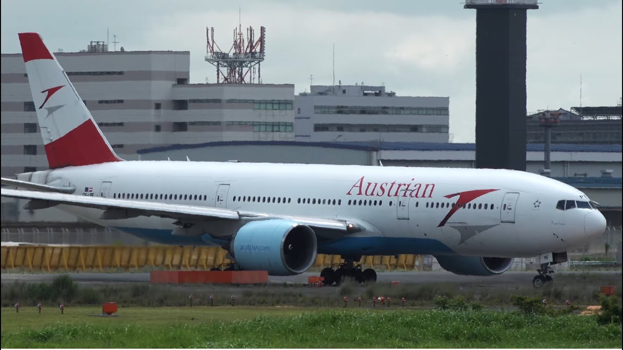 Austrian Airlines Boeing 777-200ER OE-LPE Takeoff from NRT 16R
