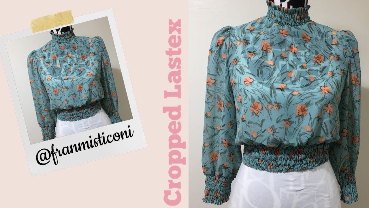 DIY PARTE1: MOLDE E CORTE BLUSA GOLA ALTA  COM LASTEX
