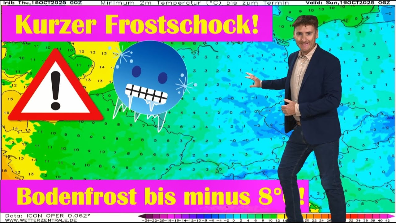 Frostwarnung f&uuml;rs Wochenende: Oft golden, aber eisige N&auml;chte! Bodenfrost bis minus 8&nbsp;&deg;C!