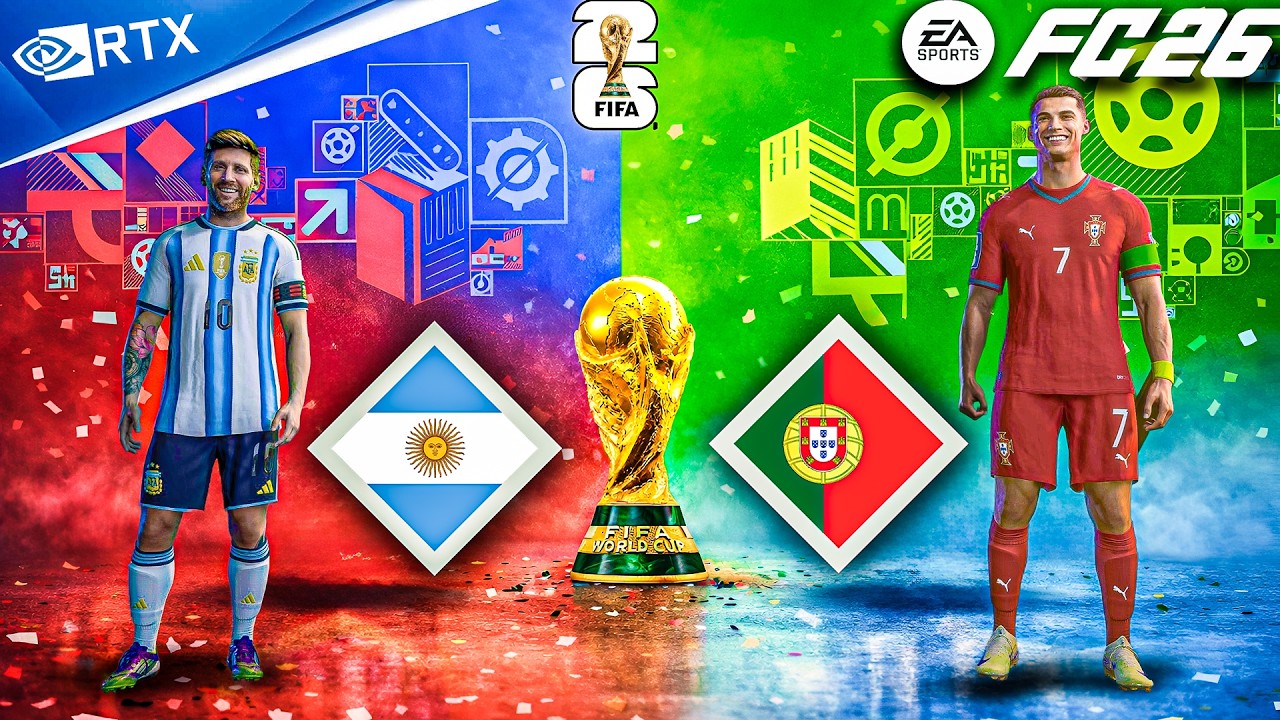FC 26 - Argentina Vs Portugal - FIFA World Cup 2026 Ft. Messi,Ronaldo| PC™[4K60FPS] Gameplay