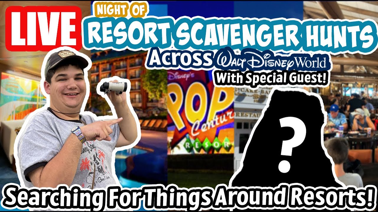 🔴Live: Night of Resort Scavenger Hunts Around Disney World! - Disney World Livestream