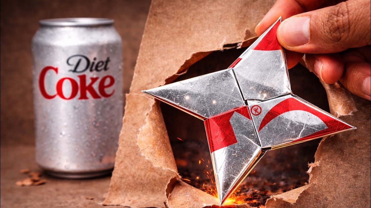 Ninja Star from Aluminium Can
