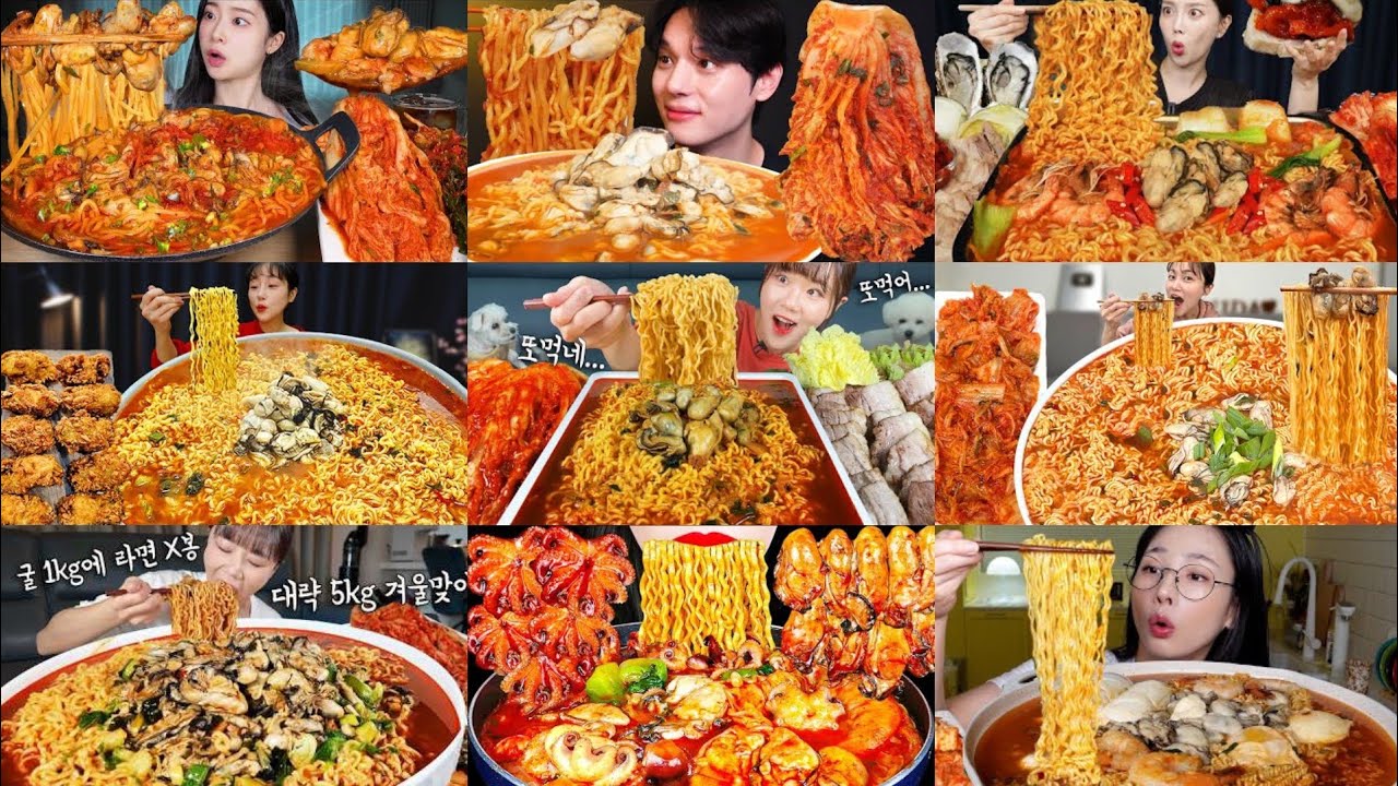*30 MINS* Spicy Noodles Ramyeon Mukbang | ASMR 2x Speed Eating Show 