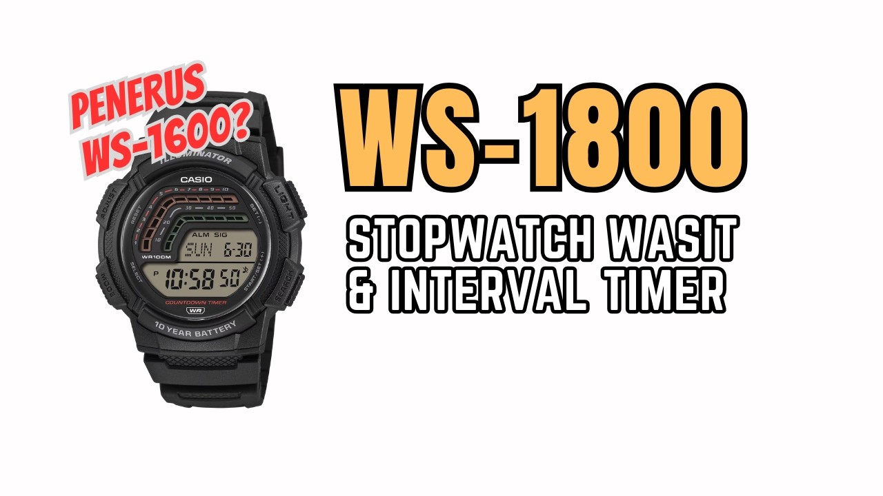 Casio Terbaru 2026, Review WS-1800. Jam Digital Retro dengan Fitur Interval Timer