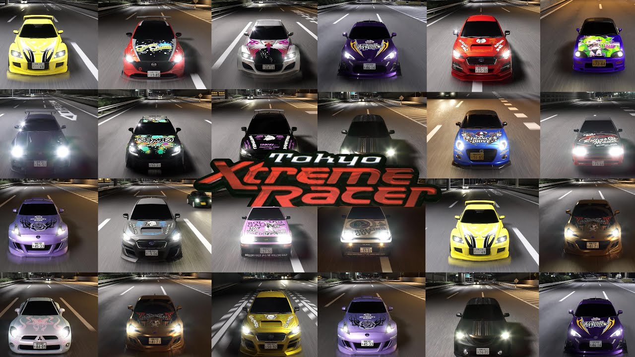 TOKYO EXTREME RACER - ALL CUSTOM CARS GAMEPLAY + TOP SPEED COMPILATION - ALL 21 CARS #tokyo