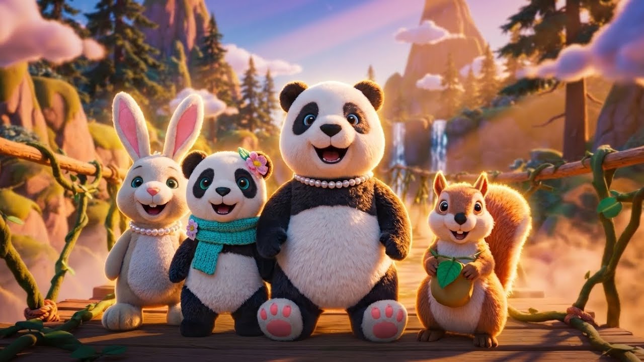 The Mountain Dawn Secret! Bunny & Bear’s New Friend 🌄 | Cute 3D Animation