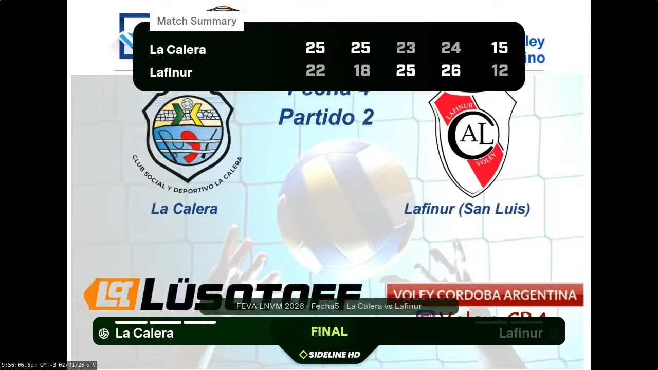FEVA LNVM 2026 - Fecha5 - La Calera vs Lafinur (LiveSD)
