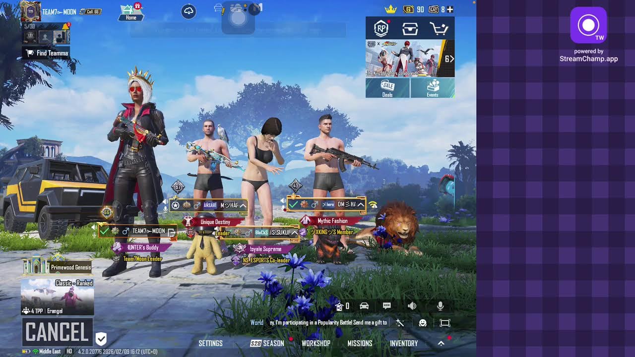 Live PUBG mobile rank pushing