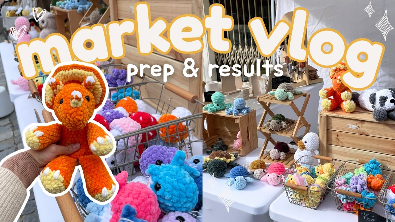 Super Busy Fall Crochet Market 🍂 | Market prep, results and more! I sold how much?? 🧸
