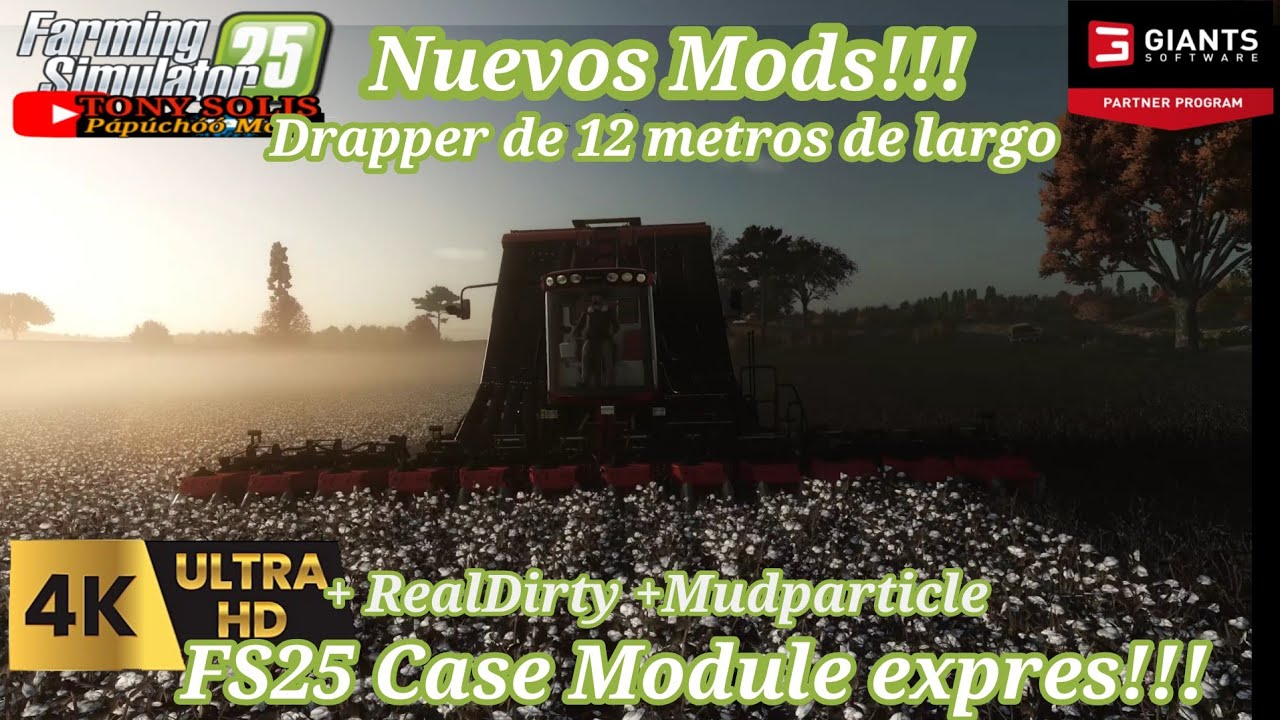 FS25 Gráficos Ultra Realista Presentación Case IH Module 635 12m. Reshader realistas!!!!
